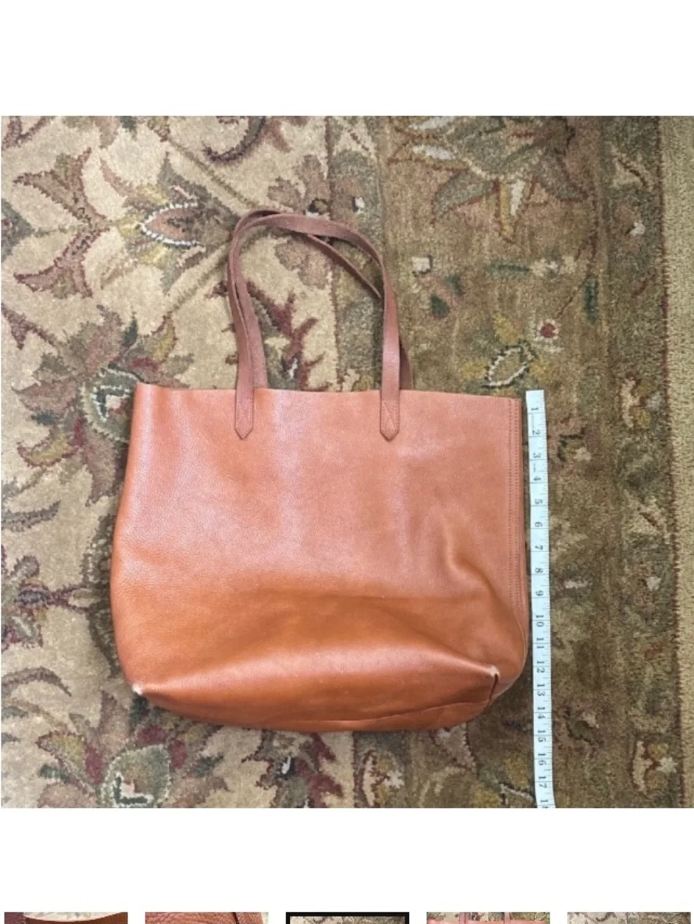 MADEWELL Large Genuine Leather Tote Bag.